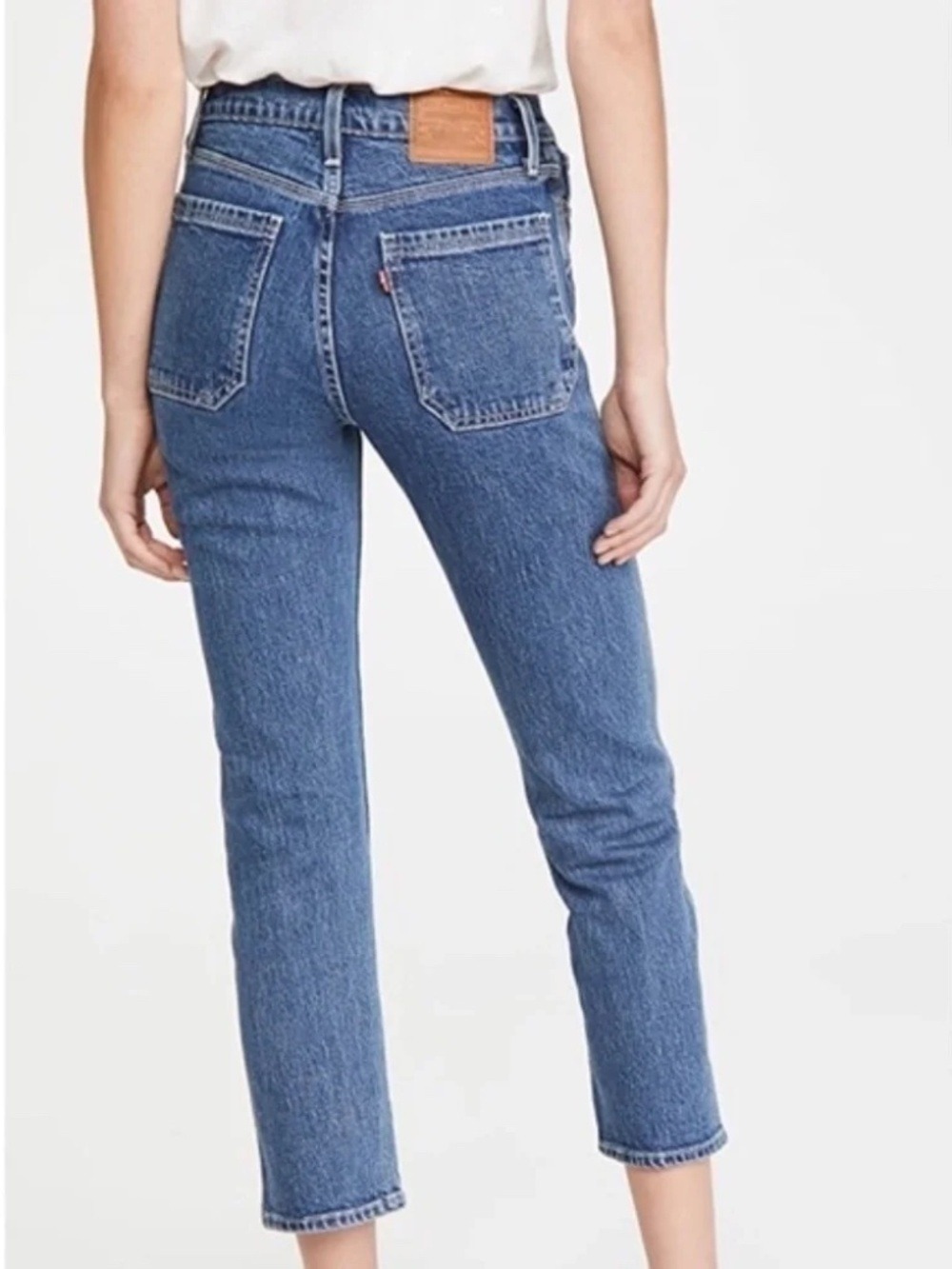 Levi’s Wedgie Straight High Rise Crop Jeans in Middle Sister Size 25 New NWT